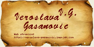 Veroslava Gašanović vizit kartica